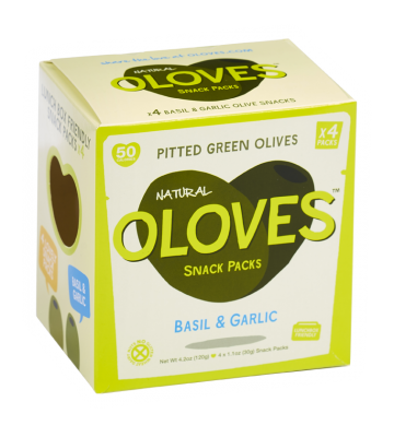 Elma Farms - Basil & Garlic Pitted Green Olives 4Pack