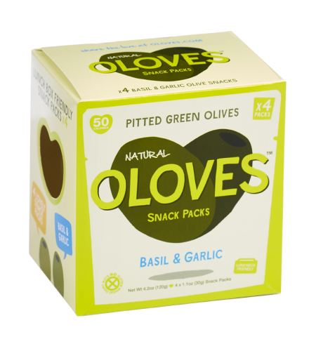 Elma Farms - Basil & Garlic Pitted Green Olives 4Pack