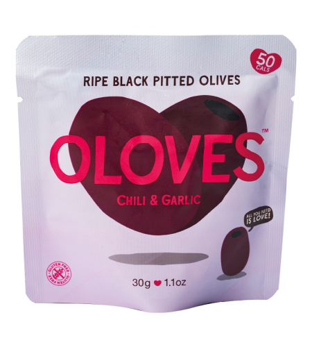 Elma Farms - Chili & Garlic Pitted Black Olives